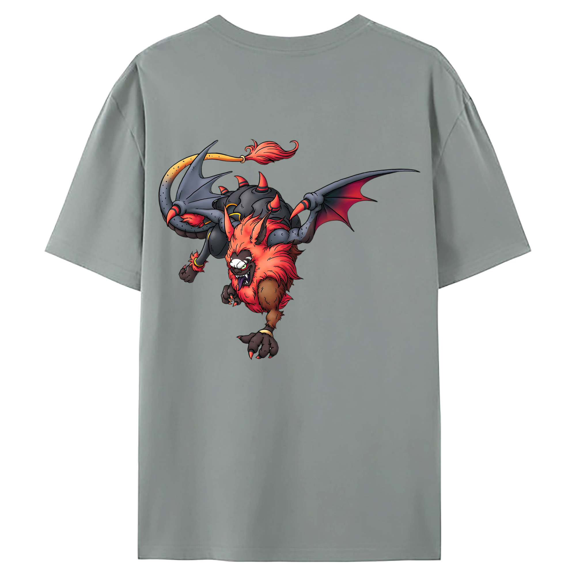 （画像用） ドラゴンクエスト Doragon Kuesuto Dragon Quest 綿100％ メンズ半袖Tシャツ（バックプリント） 通気性